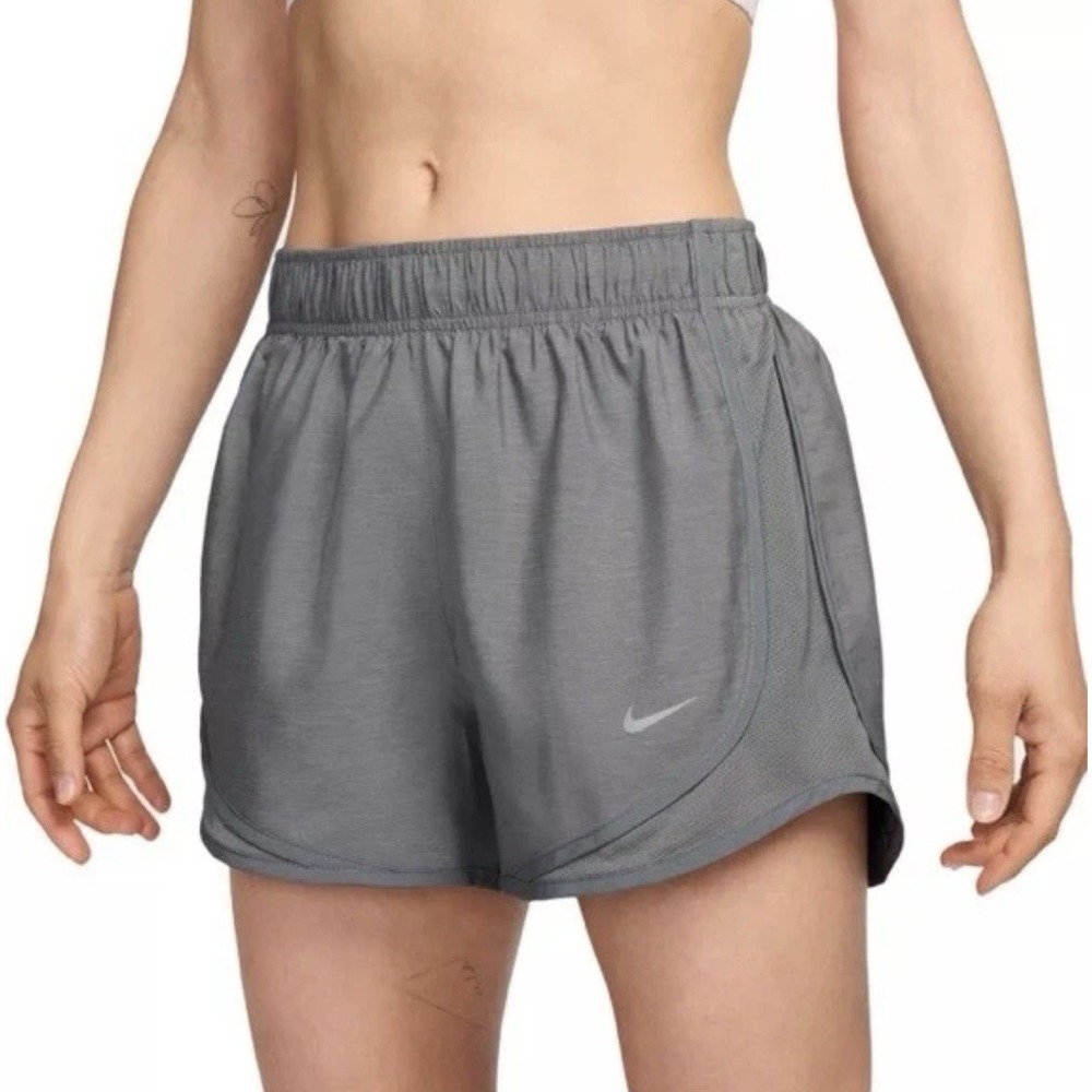 Nike Womens Dry Running Tempo Athletic Shorts DB4487067 Grunsmoke Gray Small NWT